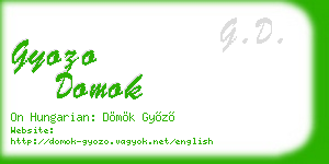 gyozo domok business card